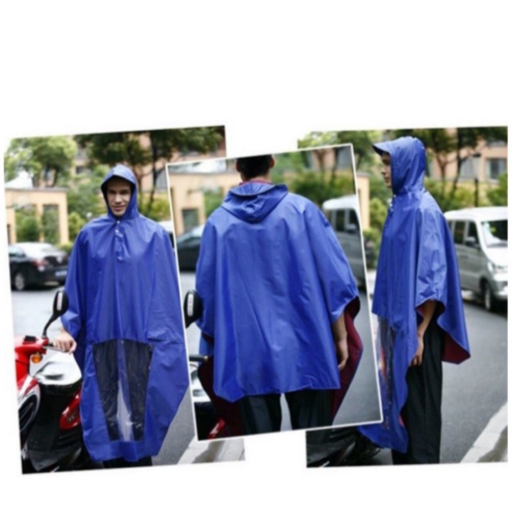 Jas Hujan Ponco/Poncho/Kalong/Kelelawar Gojek Grab PVC Murah Full Body SH Poncho Pria dan Wanita