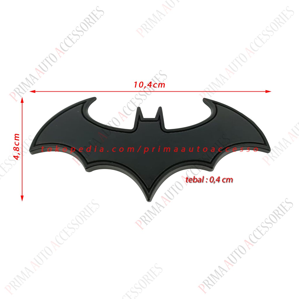 3D Batman Emblem Full Metal Sticker SuperHero Stiker Car Logo Besar