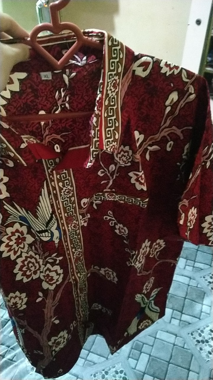 Batik Couple Set Warna Maroon Edisi Imlek, Dl# Bahan Katun Stretch