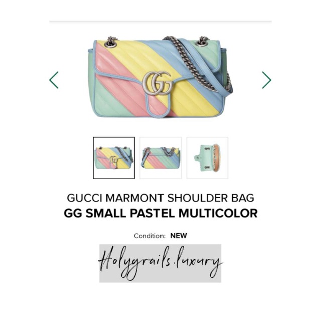 Gucci Marmont Shoulder Bag GG Small Pastel Multicolor
