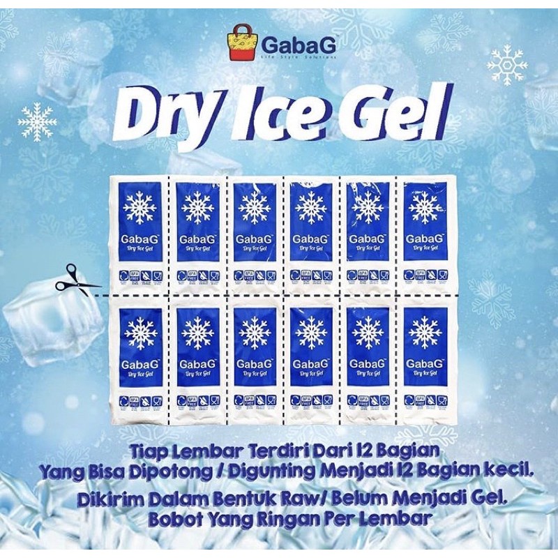 Gabag Dry Ice Gel - Thermafreeze - Ice Gel Lembar isi 12 pcs