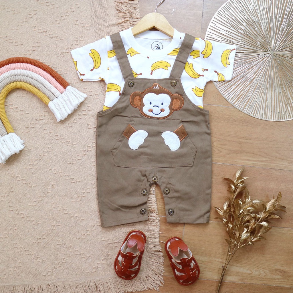 BARU! LIK001 - 2in1 Overall fashion Lion Singa bayi cowok laki-laki baju kodok Pergi Jalan Casual