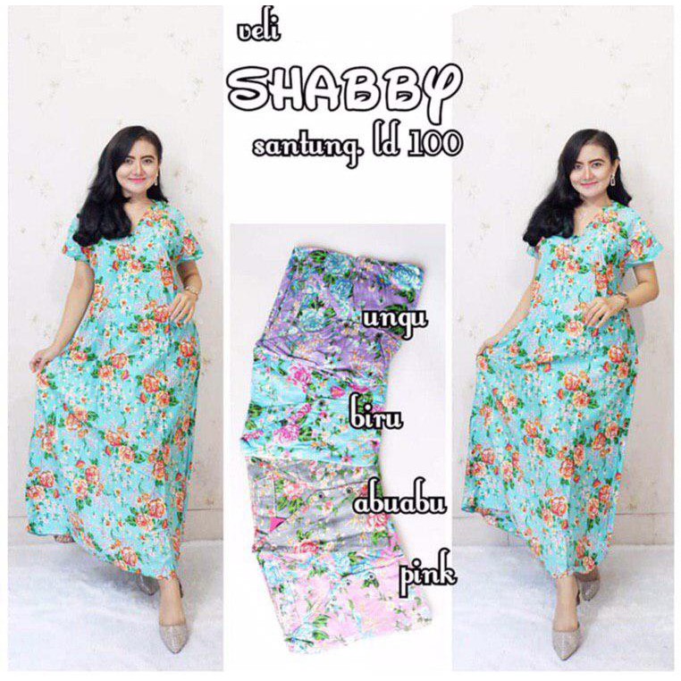 Daster Veli Shabby Soft Baju Tidur Lengan Pendek Fashion Batik Wanita