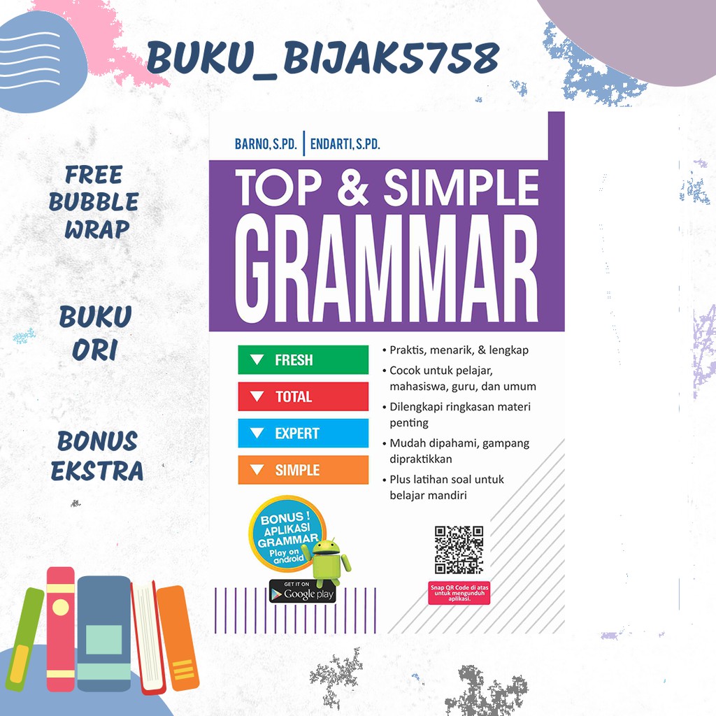 6.6 SALE! BUKU  BAHASA INGGRIS TOEFL IELTS GRAMMAR  & CONVERSATION (DAPAT 4 BUKU)-GRAMMAR