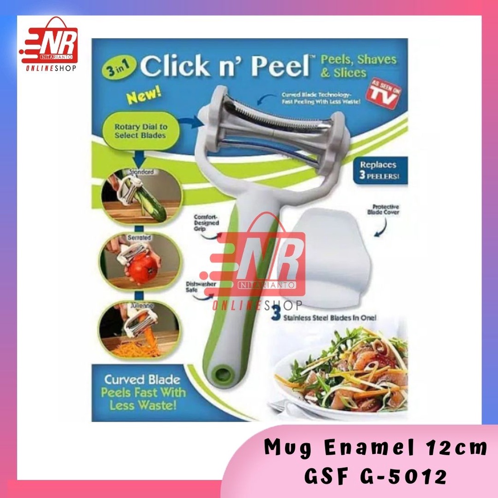 Click N Peel / Pengupas Buah Sayur / Parutan Serbaguna Peeler