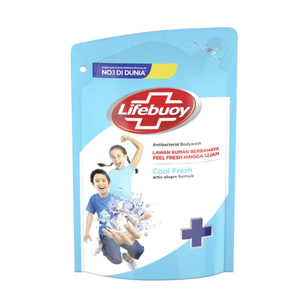 Jual LIFEBUOY BODY WASH COOLFRESH BLUE POUCH 450 ML Shopee Indonesia