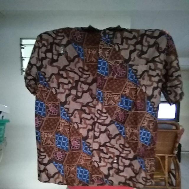Kemeja Batik Lengan Panjang 011 Risna Batik Hrb026 Belanja Batik Beli Batik Seno Bakung Padi Sogan I
