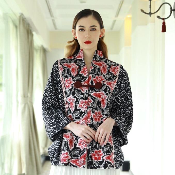 NONA RARA - Radjani Encim Cemani T1030,Baju blouse batik wanita modern