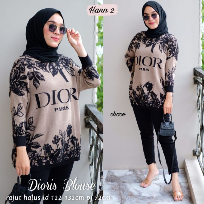 [RESTOK] DIORIS BLOUSE RAJUT JUMBO ORI HANA