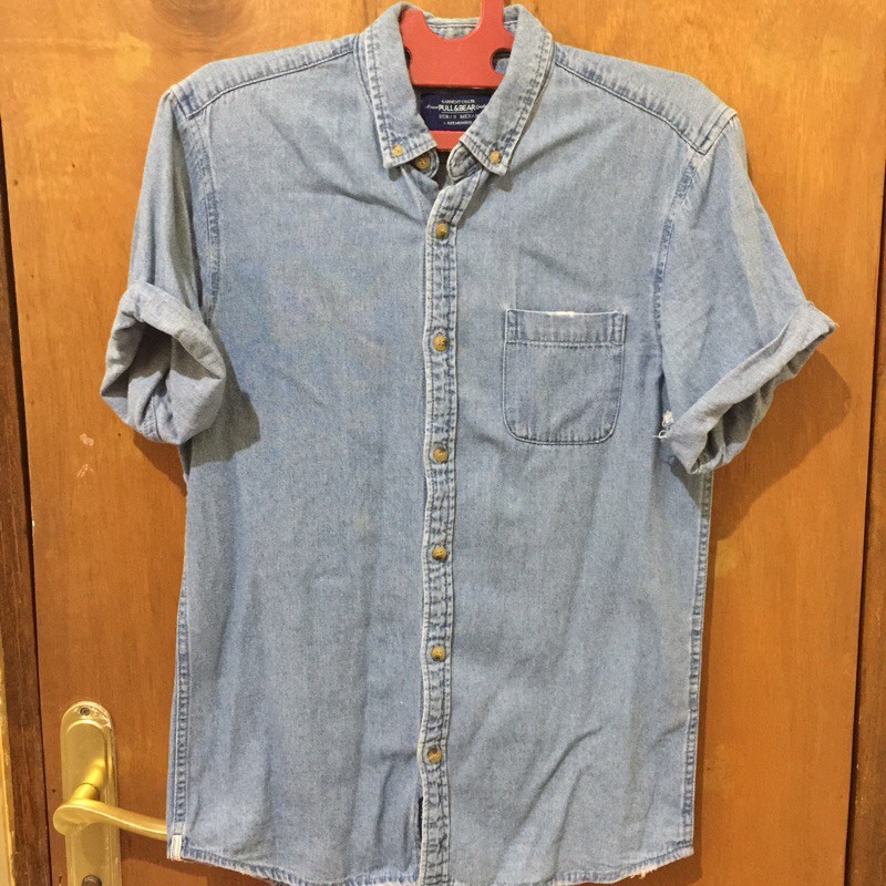Kemeja Denim Pull&Bear