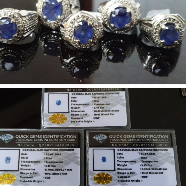 Terbagus.. Termurah Batu akik Blue safir Asli Natural