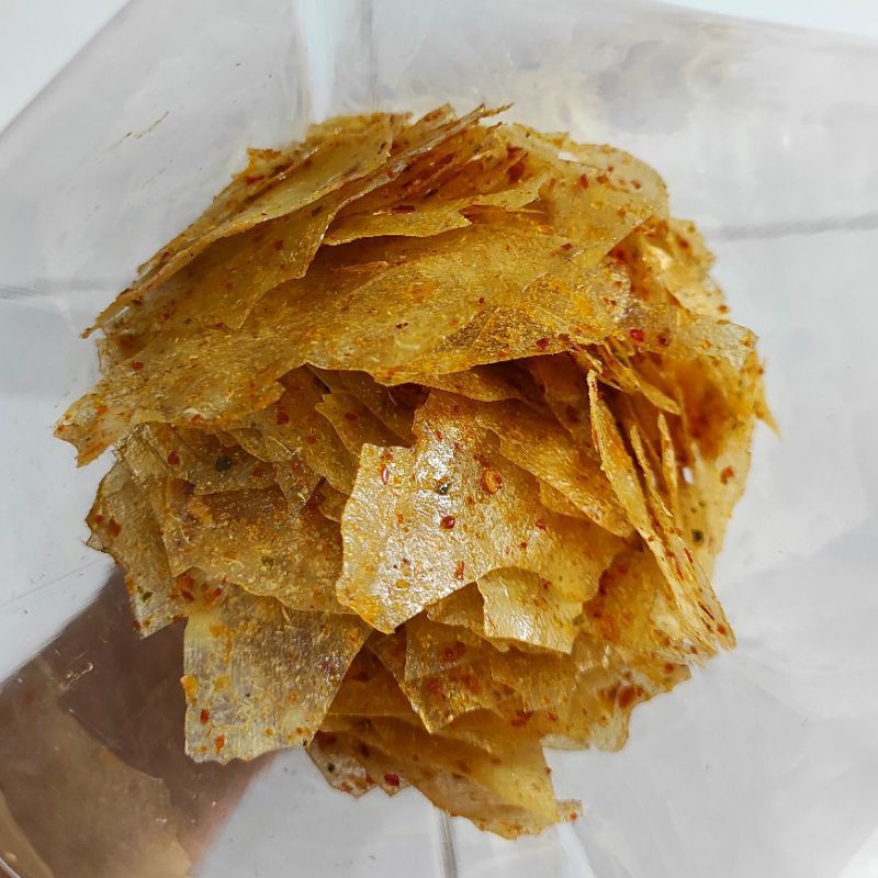 

(PROMO) KERIPIK KACA DAUN. JERUK PEDAS SNACK VIRAL PEDAS