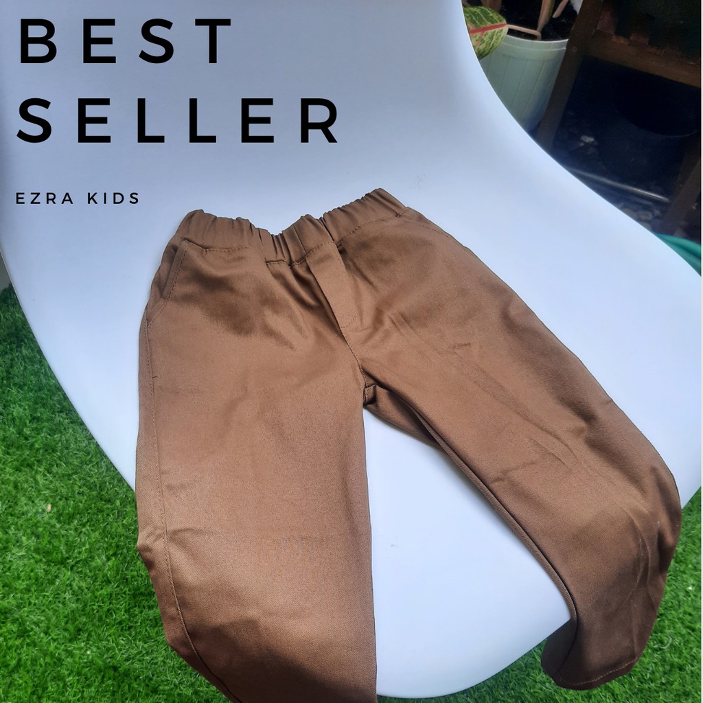 Celana Anak Chino Panjang Melar Twill Stretch Usia 1-9 Tahun