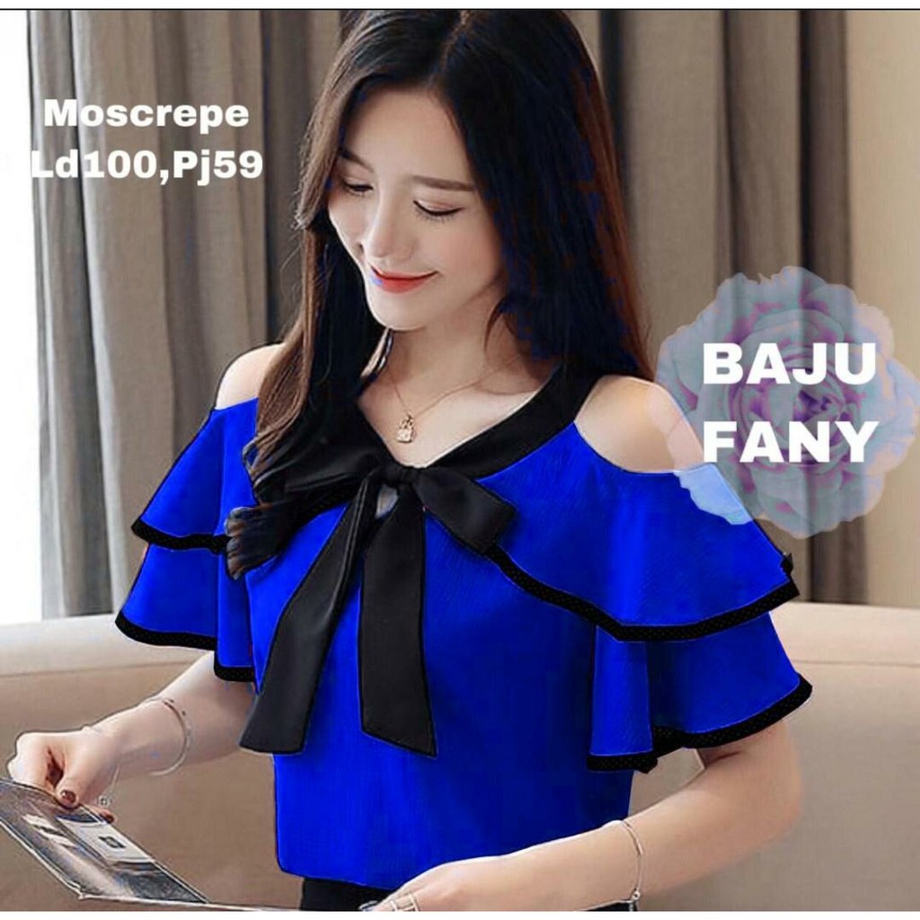 ( COD ) BAJU FANY BAJU MOSCREPE WANITA BAJU ATASAN WANITA BLOUSE WANITA BAJU WANITA PAKAIAN WANITA FASHION WANITA TERMURAH ( CAMEO.014 )-BENHUR