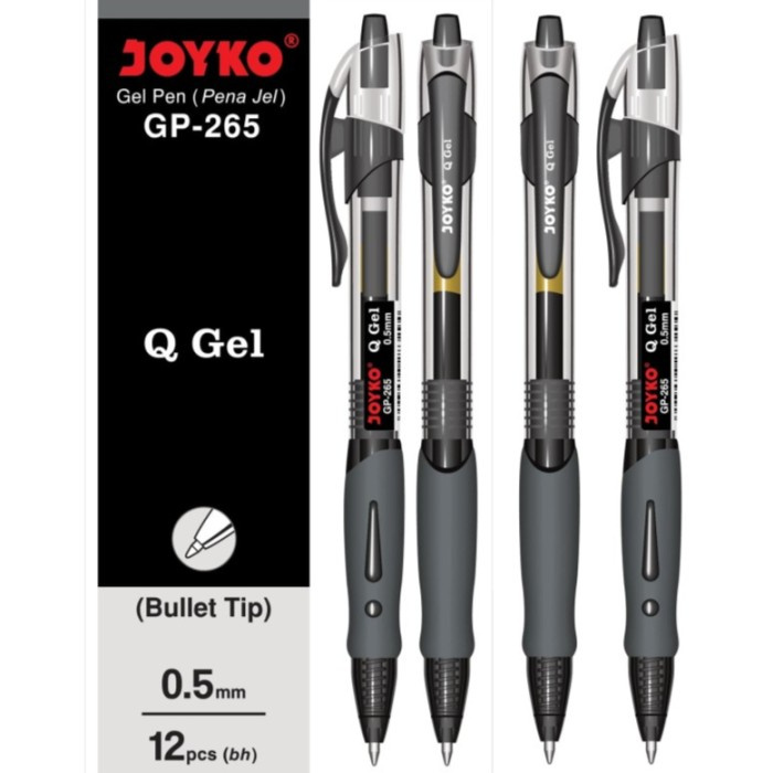 

MURAH Ballpoint Gel JOYKO GP-265 0,5 - Hitam (Pack 12 Pcs)