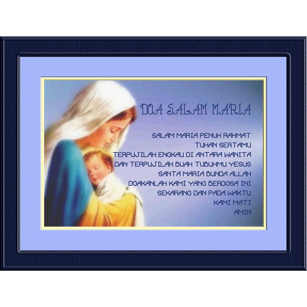 Paket Kristik 3d Doa Salam Maria 80150