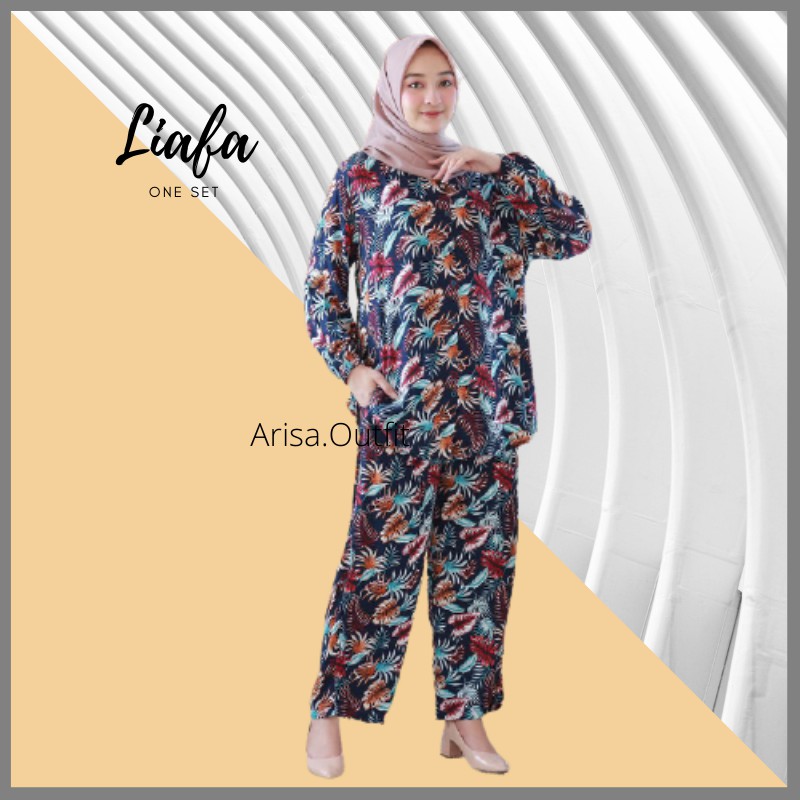 LIAFA ONE SET ATAS BAWAH SETELAN WANITA REMAJA KEKINIAN