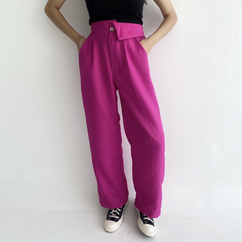 MONO PANTS - POSHA Celana Panjang Highwaist Trousers Korean Basic Long Highwaisted Pants