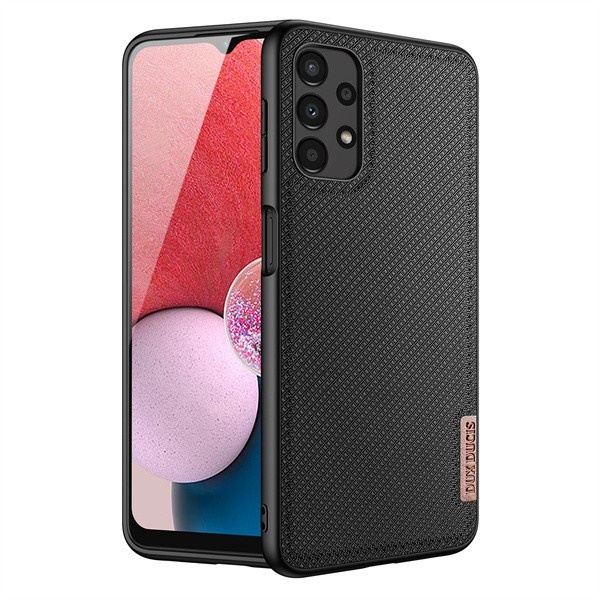 SAMSUNG A13 4G COVER DUX DUCIS FINO SERIES NYLON SOFT CASING SILICONE SOFTCASE - BLACK