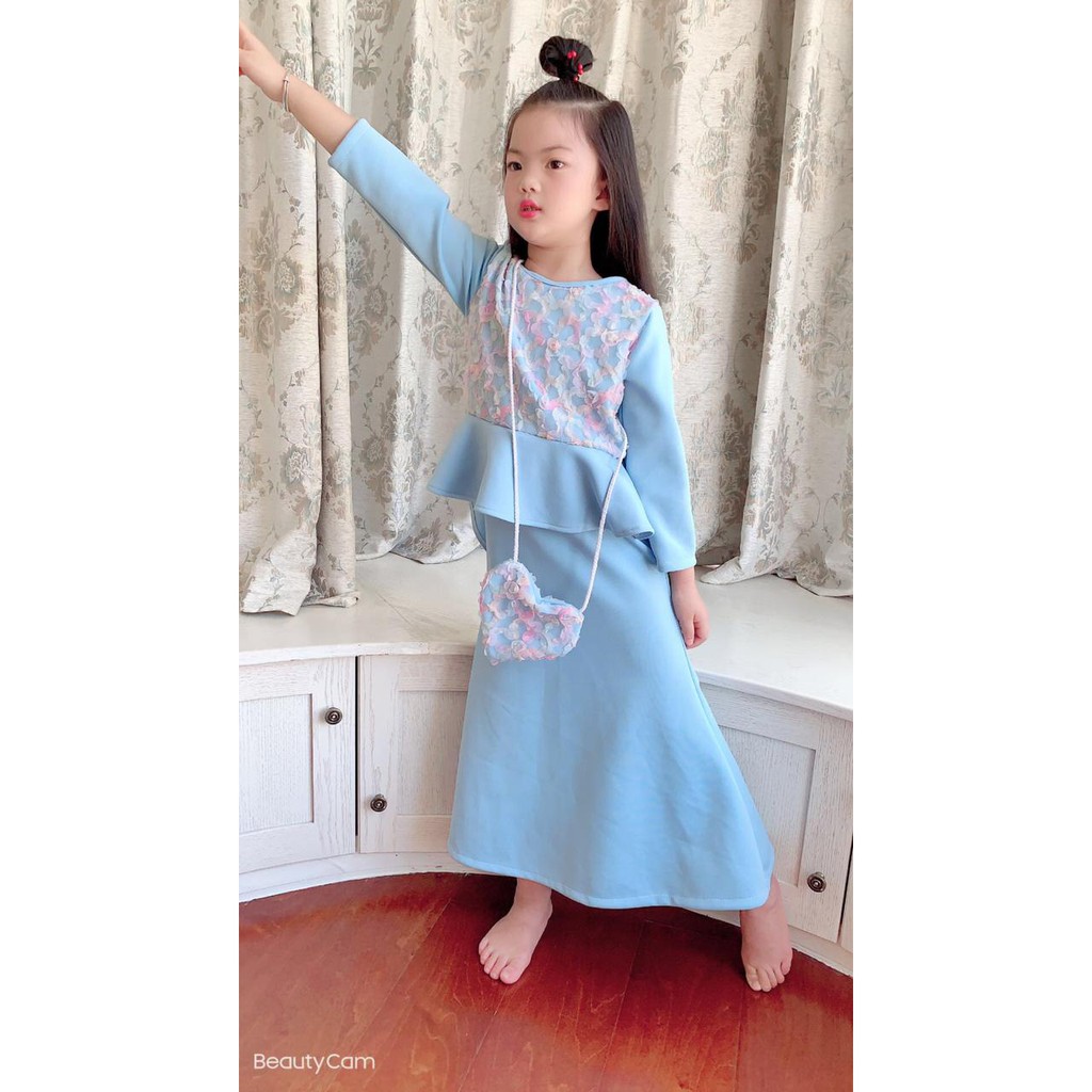 2021# dres pesta anak muslim terbaru/baju anak fashion muslim import
