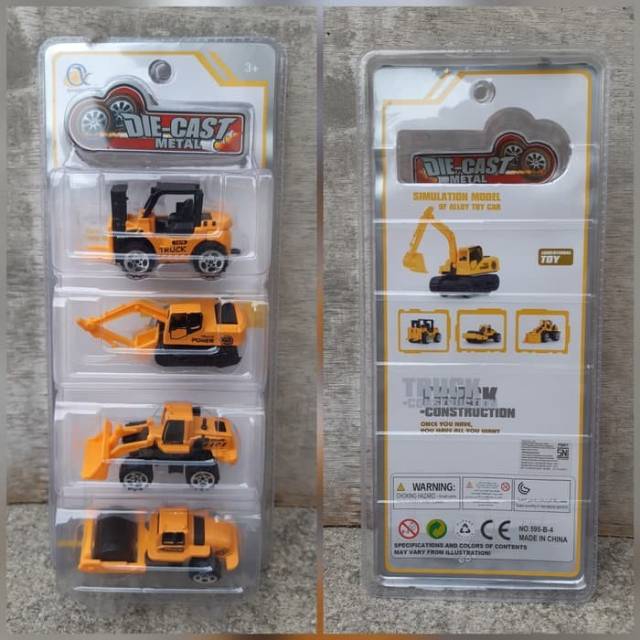 Diecast Set Truk Kontruksi Mainan Miniatur Mobil Anak Excavator Truck