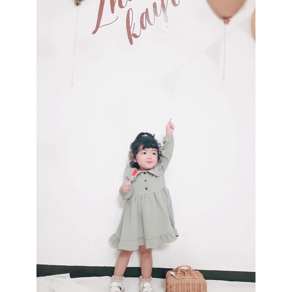 IMPORT dress crinkcled anak perempuan 1-3 tahun dress rayon dress baby balita cewek 0 1 2 3 tahun BRIANA DRESS tunik bayi tunik anak perempuan dress lengan panjang