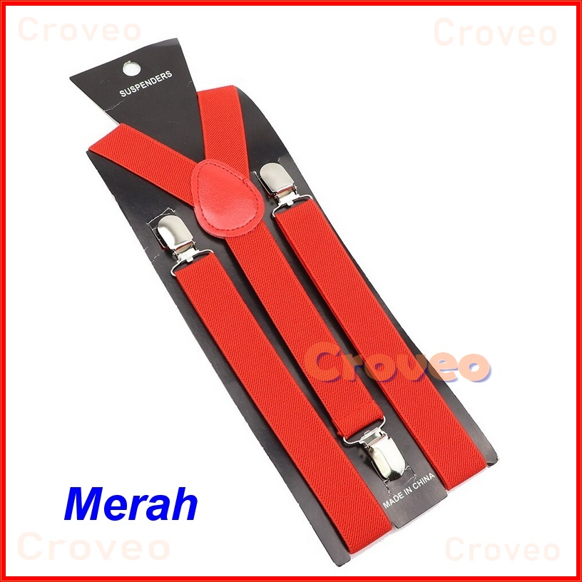 Suspender Bretel Dewasa Pria Wanita Tali Jojon 2,5 Cm Hitam Model Y Garter Ikat Pinggang Grosir Import Elastis Coklat Merah Biru Dasi Kupu Pesta Wisuda Aksesoris Pengantin Wedding Bowtie Murah Ospek Pernikahan Inch set Paket anak sabuk x Gasper Fit XL