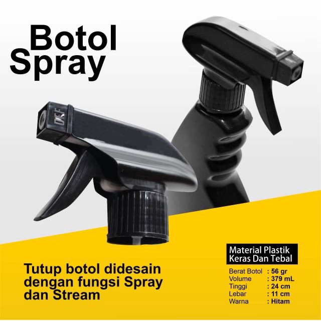 BARU BOTOL SPRAY PLASTIK KOSONG VOLUME 379ML SUB BOTTLE PORTABLE