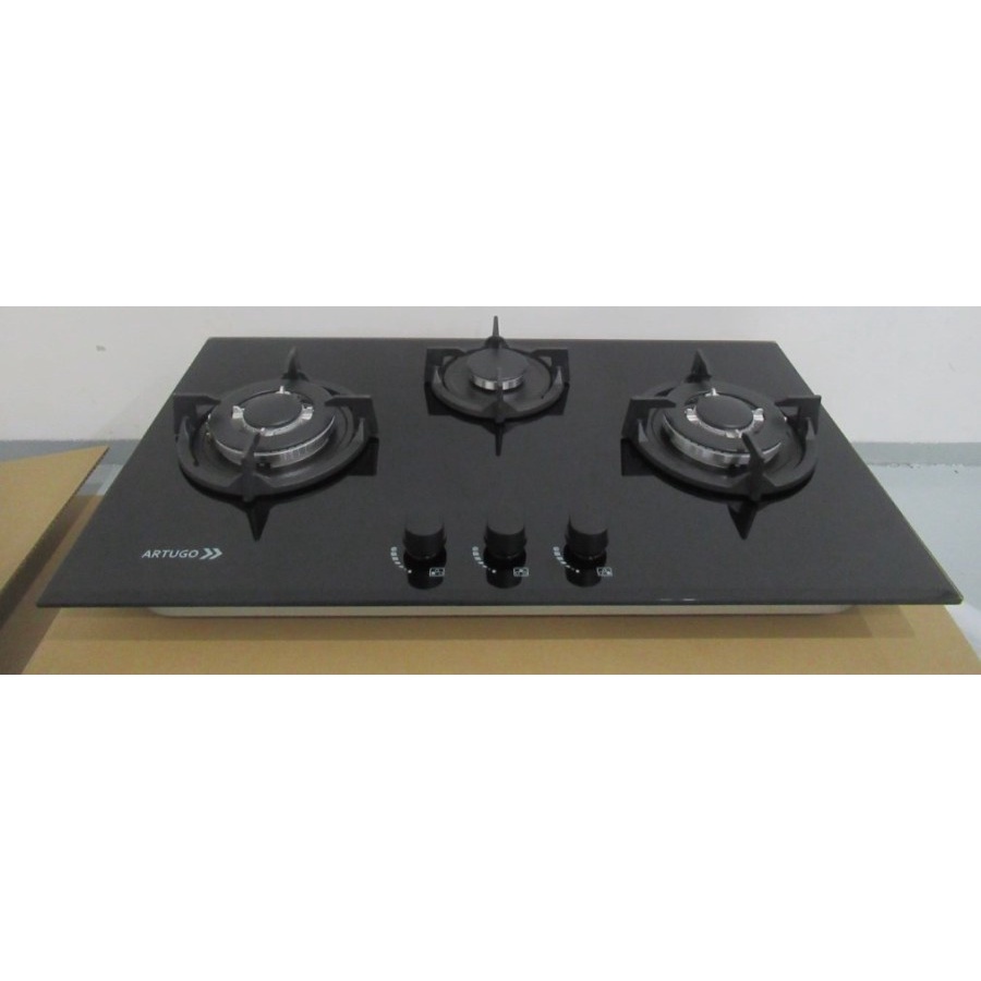 Artugo Built In Glass Gas Hob/Kompor Tanam Gas AH 373 FB Panjang 78 cm