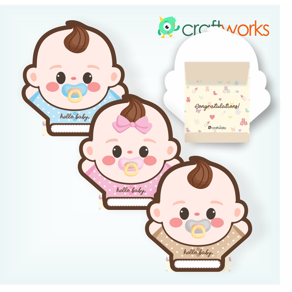 

AMPLOP ANGPAO BABY NEW BORN UNIK - CUTTING BENTUK ISI 3 PCS