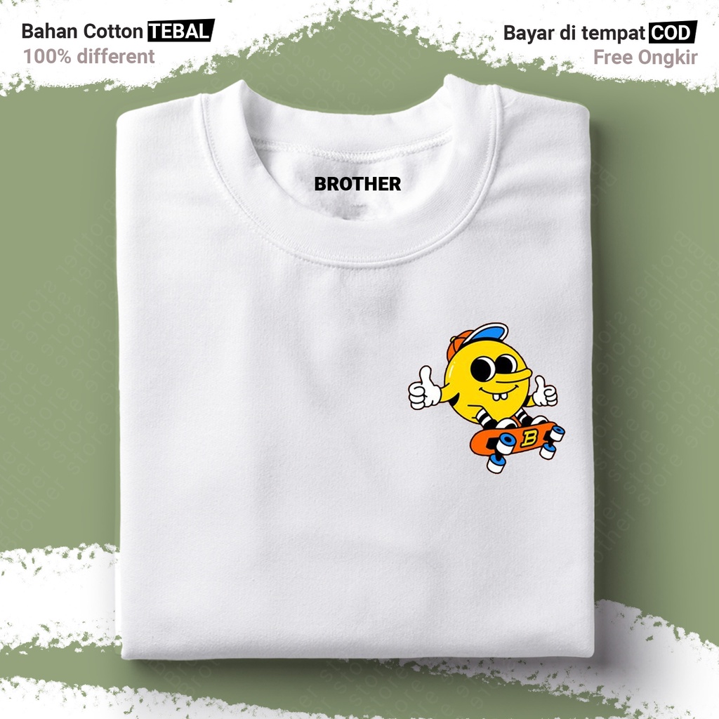 BROTHERSTORE Kaos Distro Articlel Skate Blass KAOS TEXT print  ABu Misty Premium