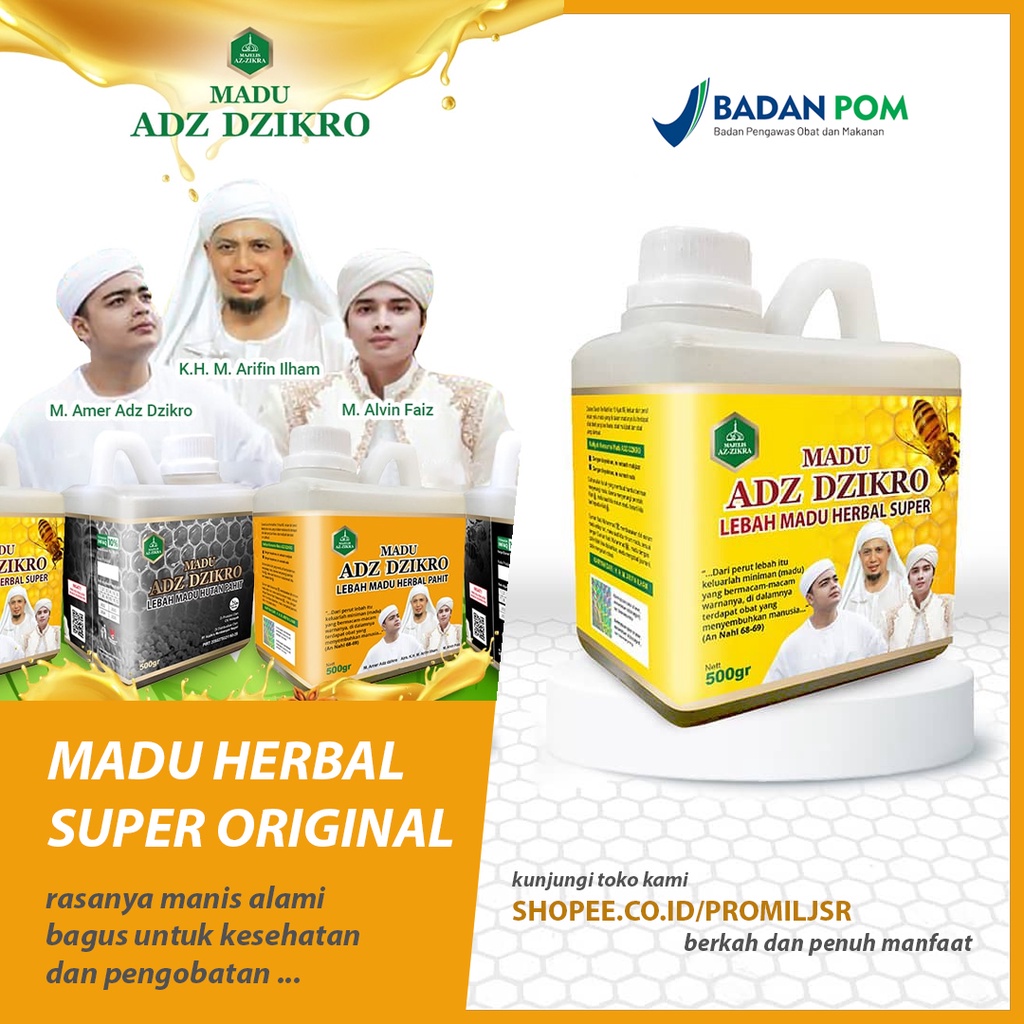 RESMI MADU ADZ DZIKRO Asli Herbal Super Manis Az Zikra Azzikra Azikra Kemasan Baru