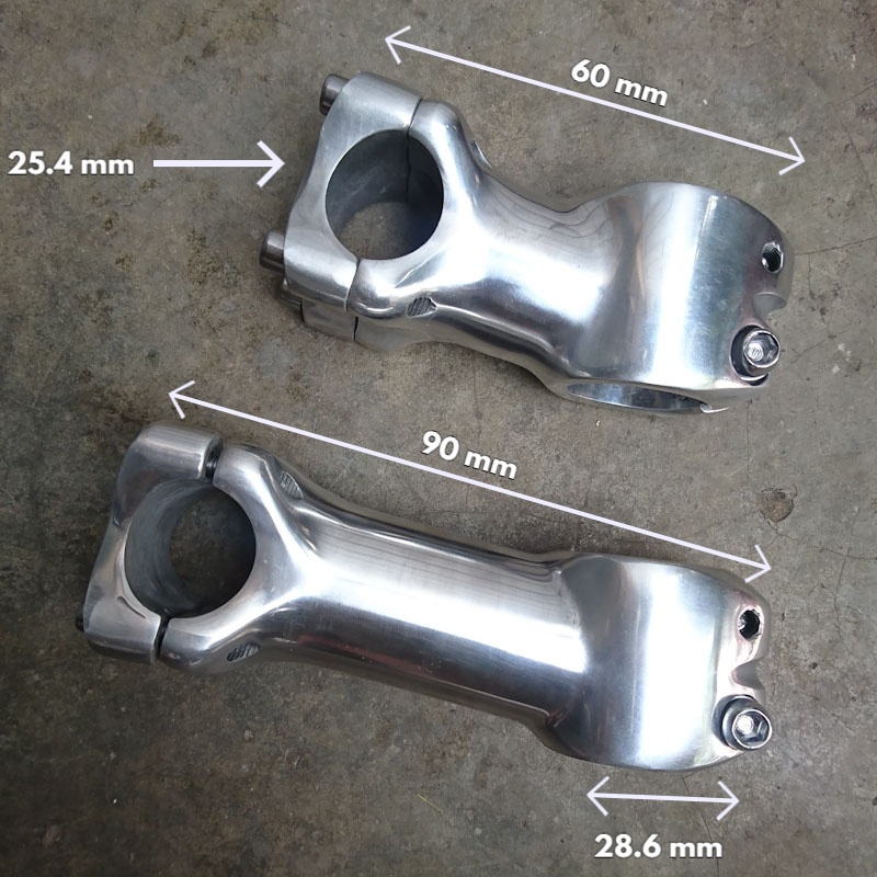 Stem Sepeda Standar Klasik Vintage Chrome 25.4 60 mm 90 mm Alloy