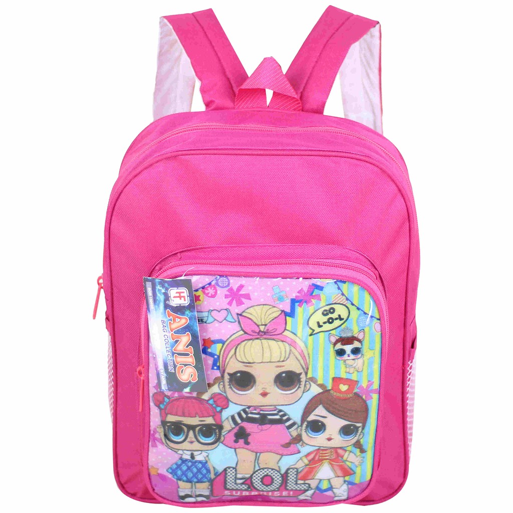 Tas Anak LOL Mini Pink Lucu Backpack Sekolah TK Paud Les Piknik