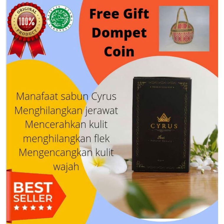 sabun pemutih pembersih pencerah wajah penghilang jerawat untuk pria dan wanita BPOM Cyrus halal