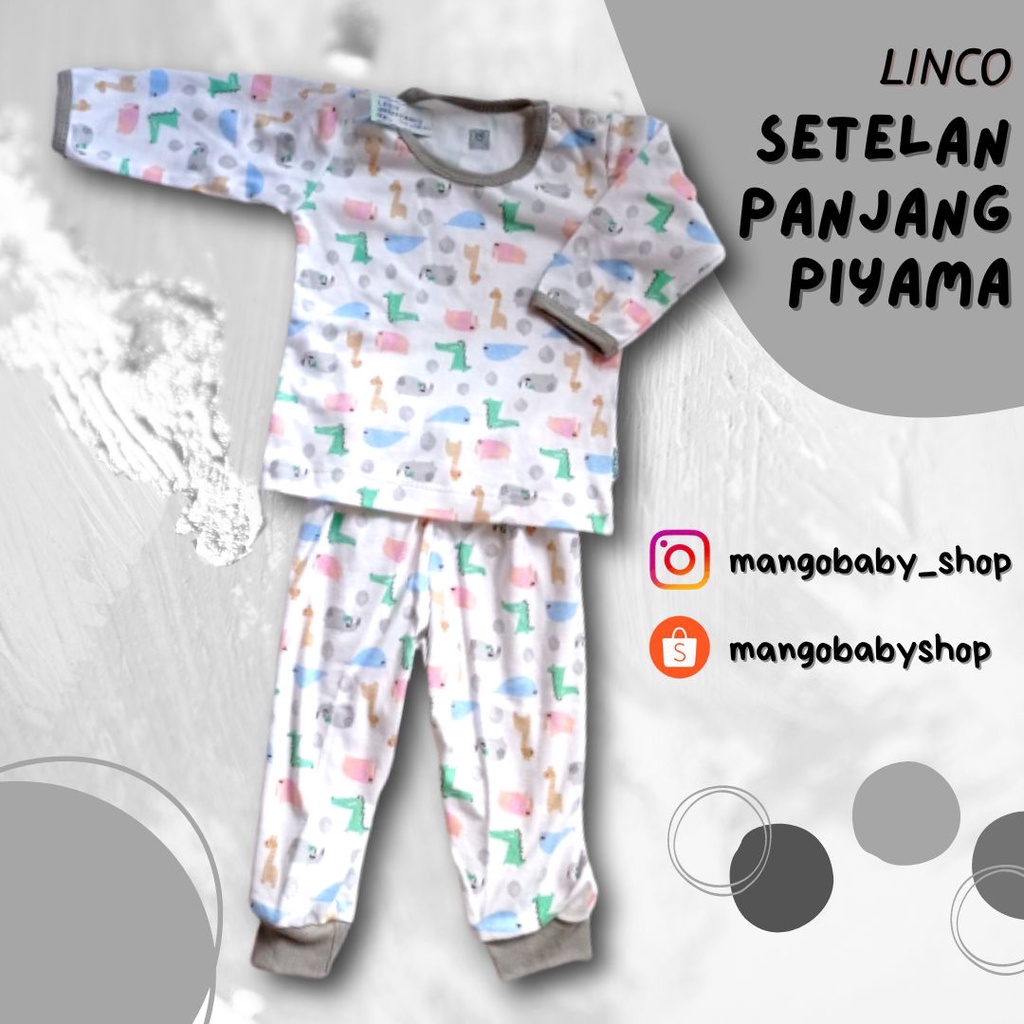 LINCO | SETELAN BAJU TIDUR PANJANG PIYAMA anak bayi 3-6m