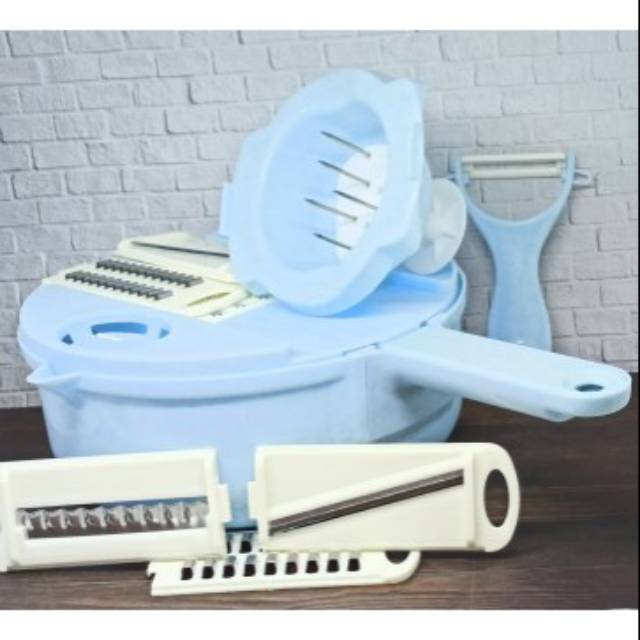 Mandoline Slicer 12 in 1 Pemotong Sayur Parutan Kentang Serbaguna pisau dapur Nicer Dicer