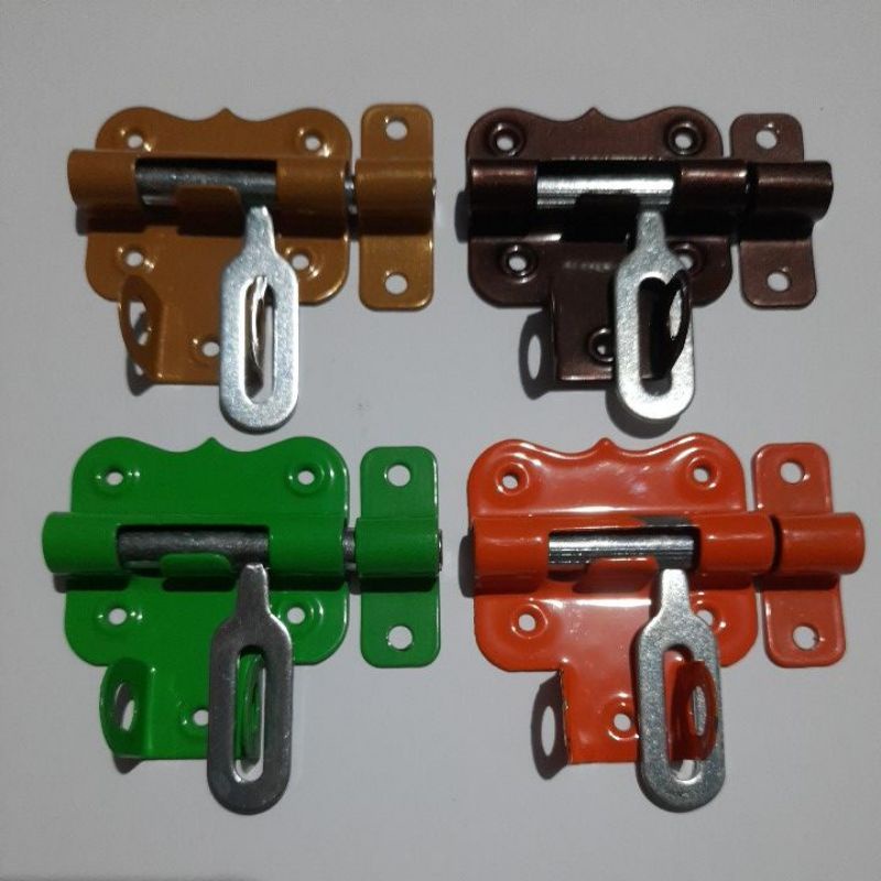 Grendel pintu overpal gembok 2 inch warna slot overpal kunci gembok slot pintu kunci pintu lemari ku