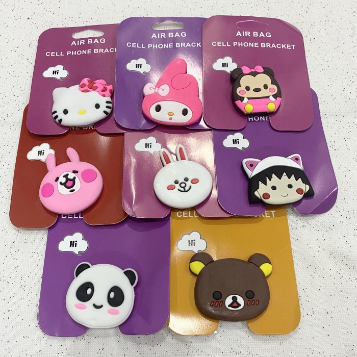 Pop Socket Handphone Karakter 3D - Pegangan HP Holder Lucu