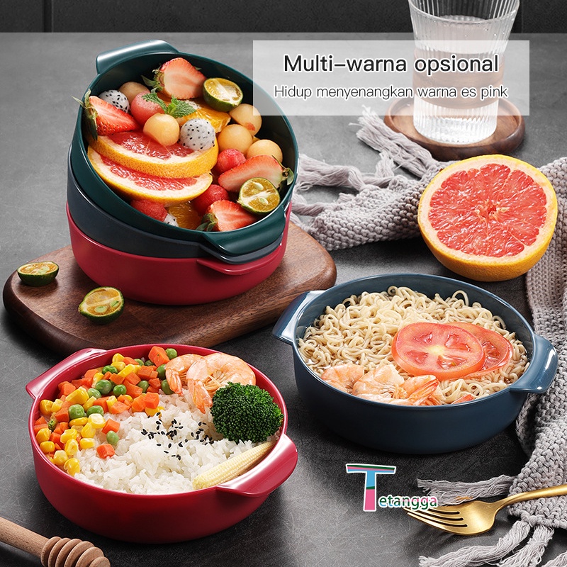 Mangkuk Binaural Wheat Straw Mangkuk Salad Mangkuk Kuah Bahan Jerami Makan Bowl | RAMAH LINGKUNGAN | MICROWAVABLE | BPA FREE