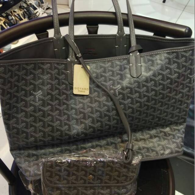 goyard leather tote