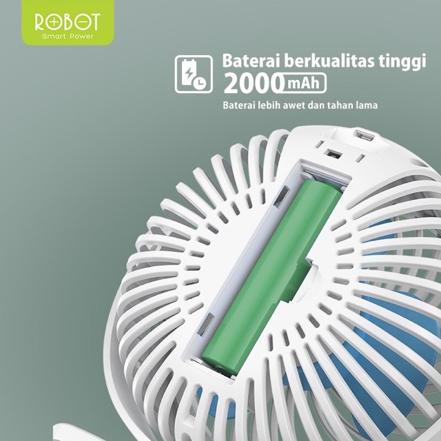 ROBOT RT-BF10 Portable Fan, Mini Fan Kipas Angin Mini - Garansi Resmi 1 Tahun