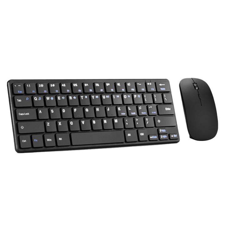 Wireless Keyboard Mouse Combo Set Ergonomic 64 Keys 2.4GHz - JP107 - Black