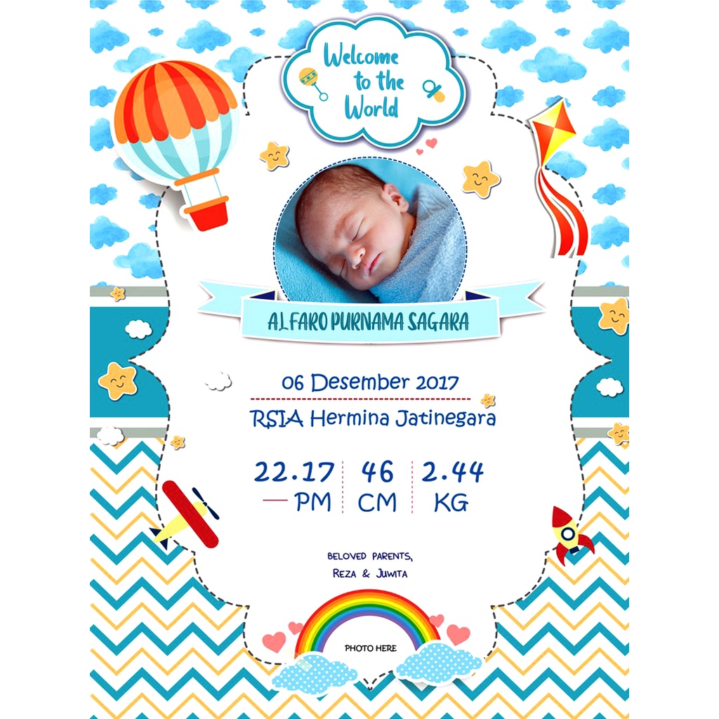 MILIKI DESAIN BIODATA BAYI HARGA TERJANGKAU BANYAK PILIHAN | BIODATA ANAK | BIODATA KELAHIRAN