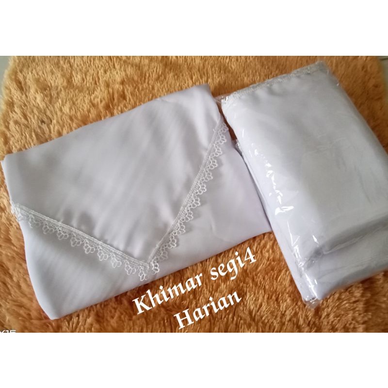 khimar harian segi 4 renda wolfis UK 150 cm