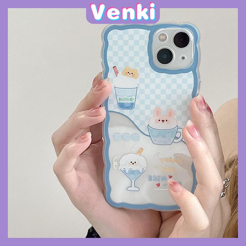 iPhone Case Silicone Soft Case Clear Case Wave Airbag Shockproof Camera Cover Protection Cartoon Cute Compatible For iPhone 11 iPhone 13 Pro Max iPhone 12 Pro Max iPhone 7 Plus xr