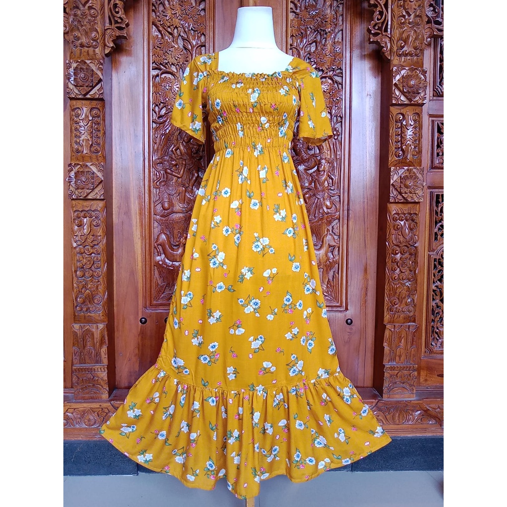 VANESSA REMPEL/ DASTER KERUT DADA REMPEL / DASTER SMOK-AUBRETA KUNING