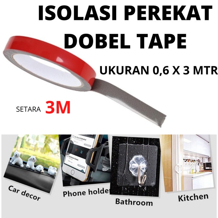 

Promo !! Isolasi Perekat Bolak Balik Dobel Double Tape Foam Setara 3M 0,5Cm 5Mm