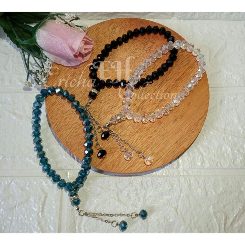 Tasbih kristal 33 butir/tasbih 33 butir/tasbih kristal ceko