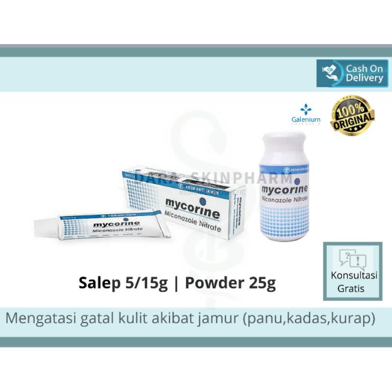 Original Mycorine salep & powder Miconazole Daktarin Exp Baru